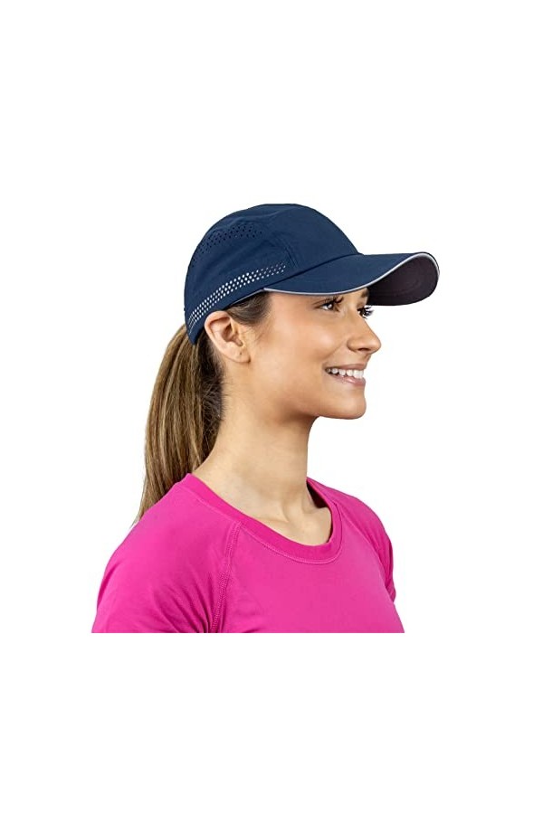 TrailHeads Bonnet de course pour femme | Casquette de sport recyclée, BLANC, taille unique