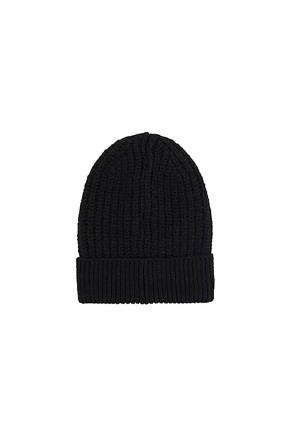 Tommy Jeans TJW Cosy Knit Beanie Bonnet tricoté, Black, OS Femme