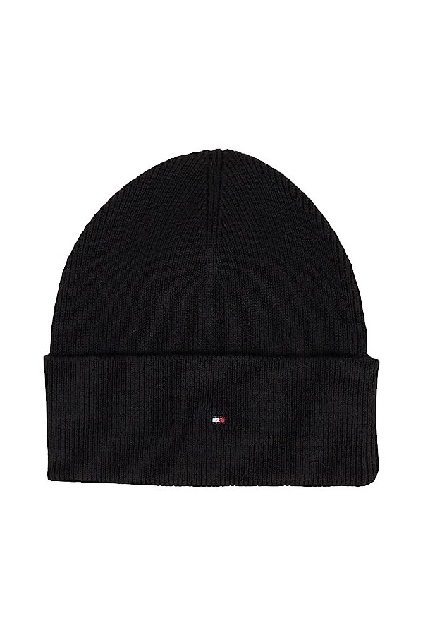 Tommy Hilfiger Bonnet Drapeau Essentiel tricoté, Space Blue, Taille Unique Femme