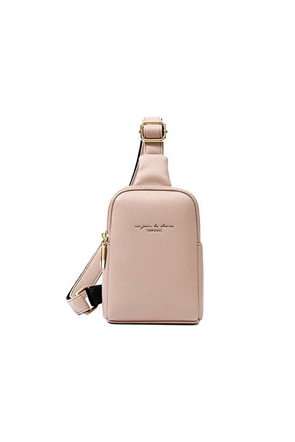 FANDARE Femme Sac de Poitrine Cuir Sac à Bandoulière Fille Sacoche Bandouliere Étanche Sac Dépaule Sling Bag pour la Randonn