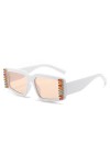 Lunettes de Soleil Diamant Femmes Hommes Surdimensionné Strass Lunettes de Soleil Nuances Lunettes Femme Lunettes, 5, Taille 