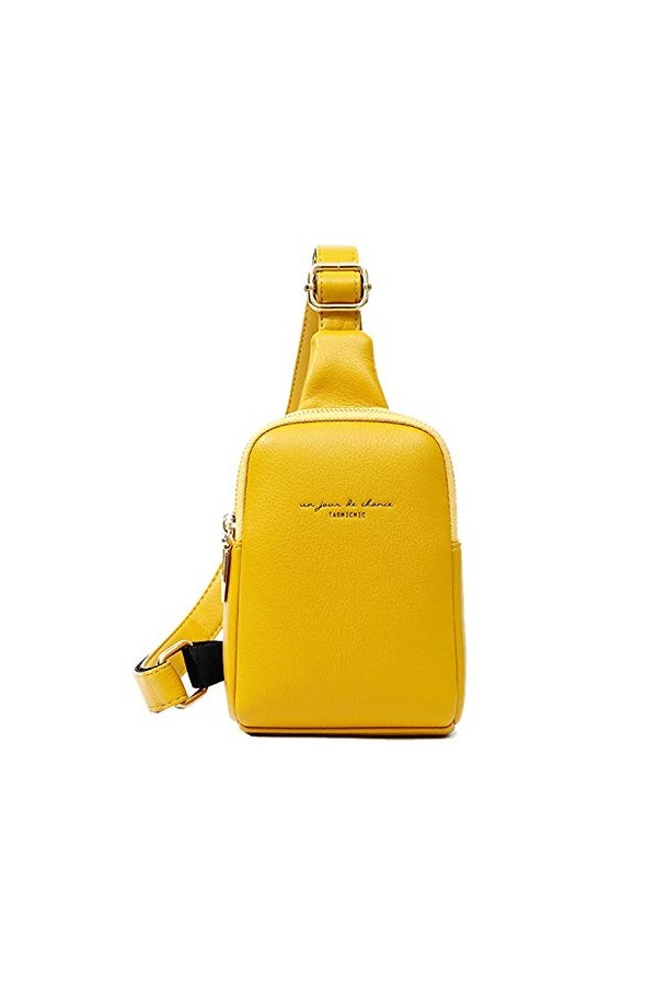 FANDARE Femme Sac de Poitrine Cuir Sac à Bandoulière Fille Sacoche Bandouliere Étanche Sac Dépaule Sling Bag pour la Randonn