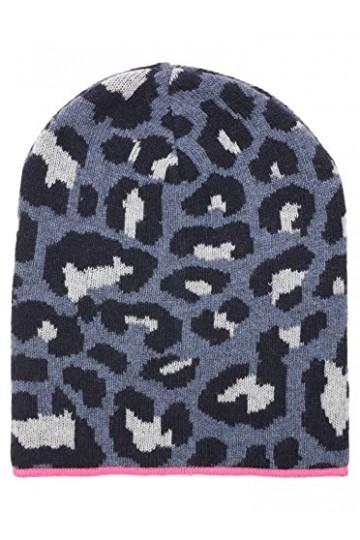 Zwillingsherz Bonnet Slouch au design Leo avec cachemire – Bonnet tricoté de qualité supérieure pour femme et fille – Chapeau