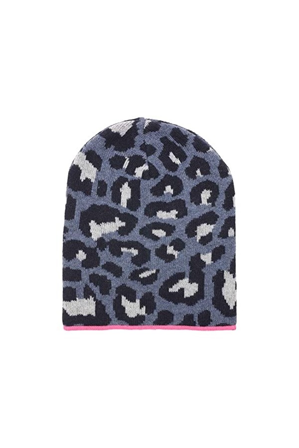 Zwillingsherz Bonnet Slouch au design Leo avec cachemire – Bonnet tricoté de qualité supérieure pour femme et fille – Chapeau