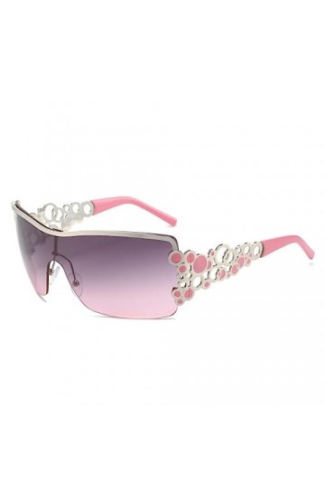 MUTYNE Lunettes de Soleil de Mode Femmes Lunettes de Soleil Tendances de Luxe Femme Ombre Lunettes Roses Goggle,Rose,Taille U