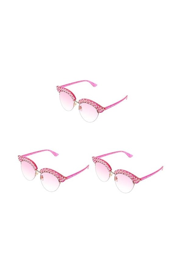 Healifty 3 Paires Des Lunettes De Soleil Lunettes De Soleil Tendance Pour Femmes Lunettes De Mascarade Lunettes De Soleil Éti