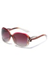 Duco Lunettes de Soleil polarisées pour Femmes 100% Protection UV - 2229 Objectif brun de cadre brun 