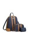 FANDARE Sac a Dos Femme Sac à bandoulière PU Cuir Sac portés Épaule Étanche Cartable 3pcs Set Sac décole pour Voyage Travail