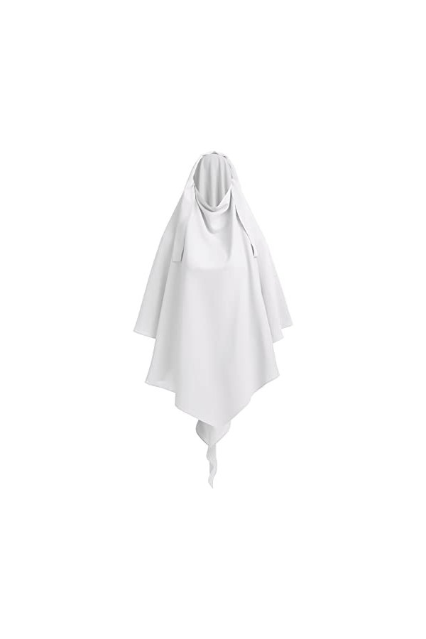 OBEEII Khimar Hijab pour femme, hijab à enfiler avec jilbab pour musulman Dubaï, Moyen-Orient, femmes musulmanes en mousselin