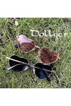 Dollger Polarisées Lunettes de Soleil Coeur pour Femme Vintage Lunettes Coeur Lunettes de Soleil Couleur Protection UV400 Voy