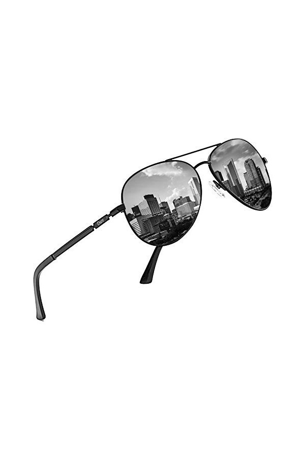 DUCO Nouveau Design Lunettes de soleil Classique Rétro Style Lunettes de Soleil Polarisées en Miroir Filtre Catégorie 3 CE 30