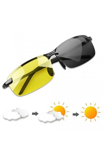 YIMI Homme Lunette De Soleil Photochromique Polarisée Femmes Aviateur Eyewear 100% UVA UVB Protection Pour de jour et de nuit