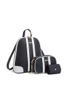 FANDARE Sac a Dos Femme Sac à bandoulière PU Cuir Sac portés Épaule Étanche Cartable 3pcs Set Sac décole pour Voyage Travail