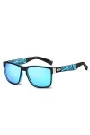 LumiSyne Lunettes De Soleil Homme Femme Polarisées UV400 Rétro Monture Carré Tortue Temple Style De Sport Avec Étui À lunette