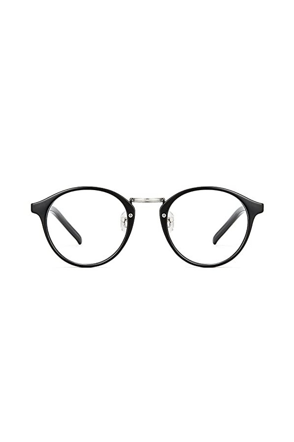 Cyxus Lunette Anti-lumèire Bleue, Lunettes Cerclées Anti-fatigue Oculaire - Monture PC, Forme Ronde pour Etudiants, Bureau, W