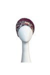 CAREBELL Turban oncologique CONFORT Mauve Fleurs · Coton · Pour la perte de Cheveux Headwear, Mauve, Taille Unique