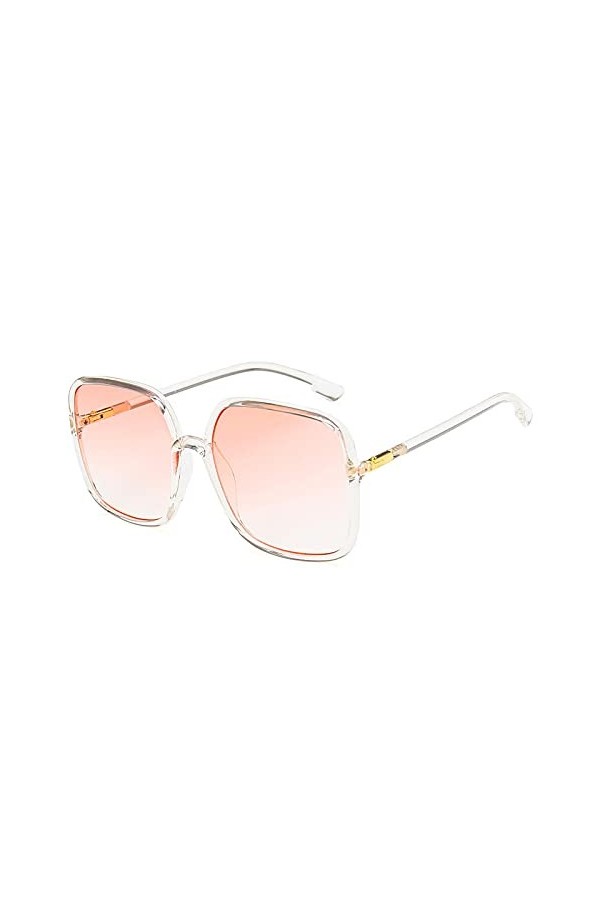 ileibmaoz Lunette De Soleil Homme Femme Lunettes De Soleil Classiques Vintage pour Femmes, Monture Carrée en Plastique Surdim