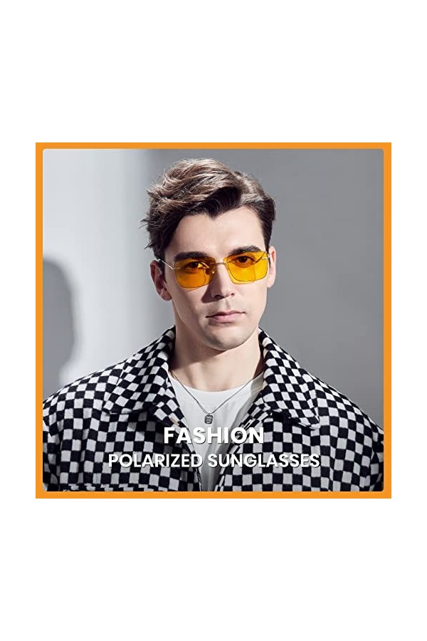 Cyxus Lunettes de soleil hommes femmes lunettes de soleil polarisées classiques extérieur UV400 pour la conduite pêche voyage