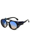TIYETA Lunettes De Soleil Rondes Punk Pour Hommes Et Femmes Lunettes De Soleil De Sport Avec Protection UV Pour La Conduite E