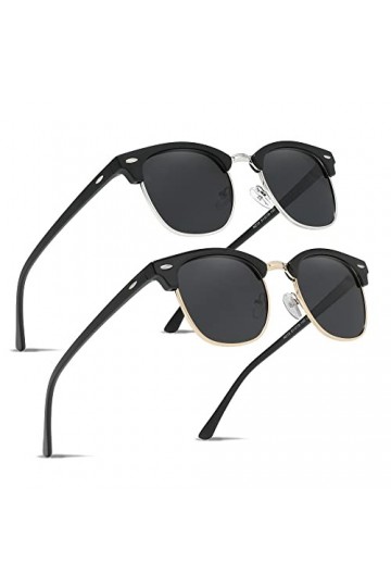 Ninesun miroir lunettes de soleil polarisées semi-sans monture pour hommes et femmes à la mode en plein air pour les lunettes