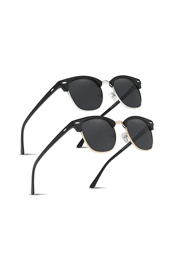 Ninesun miroir lunettes de soleil polarisées semi-sans monture pour hommes et femmes à la mode en plein air pour les lunettes
