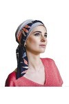 CAREBELL Smooth Exotic Blue Turban Bonnet oncologique en bambou pour chimiothérapie ou alopécie, Gris perle, Taille Unique