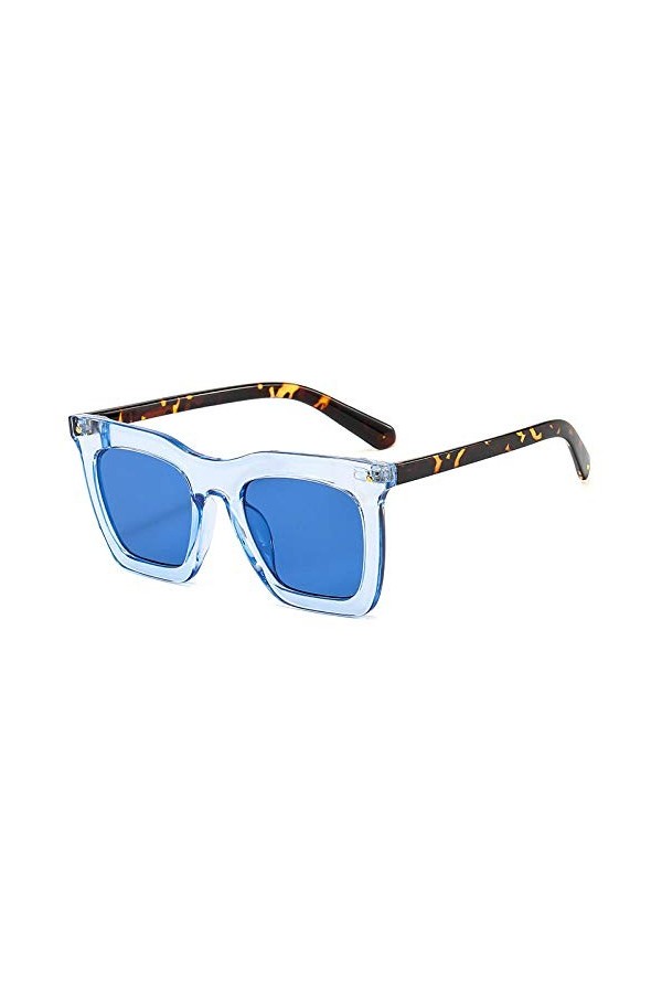 DLSM Lunettes de soleil Femme Récol Femme Fashion Léopard Lunettes de soleil Gradient Uv400 Mâle Homme Top Lunettes de soleil