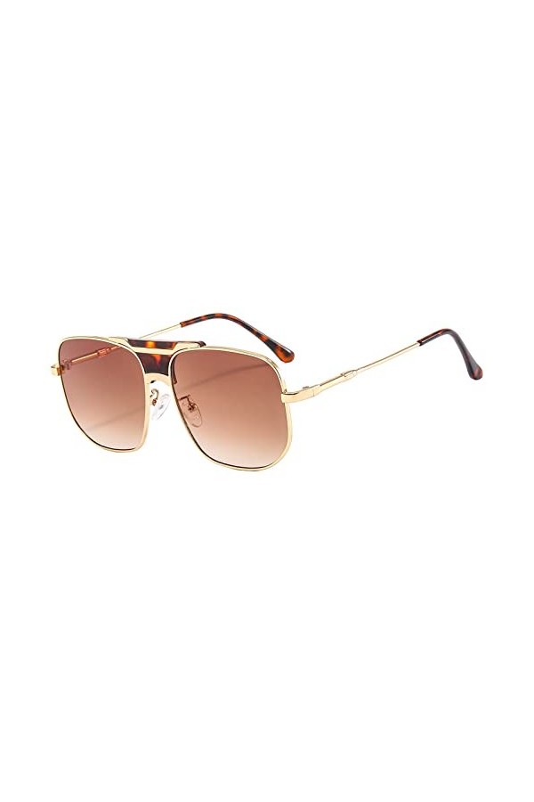 TIYETA Lunettes De Soleil Polarisantes Carrées Surdimensionnées pour Femmes Hommes UV400 Classique Grandes Lunettes De Soleil