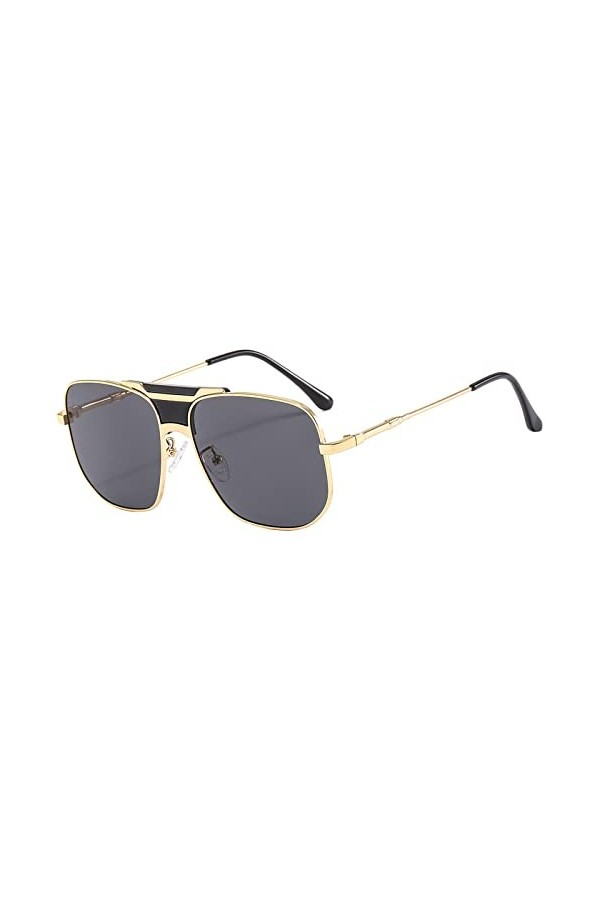 TIYETA Lunettes De Soleil Polarisantes Carrées Surdimensionnées pour Femmes Hommes UV400 Classique Grandes Lunettes De Soleil