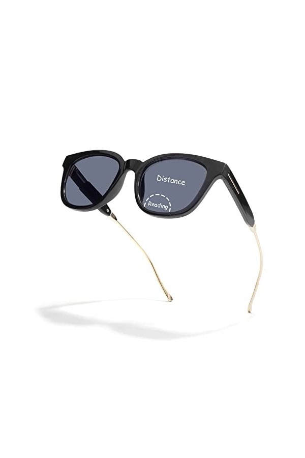 E & R Elegant Rabbit Lunettes de soleil de lecture bifocales pour homme et femme avec visière tendance invisible et verres te