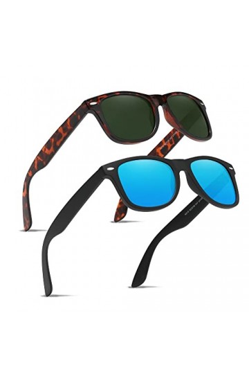 Ninesun lunettes de soleil polarisées classiques pour hommes et femmes unisexe Protection UV Vintage extérieur pour lunettes 