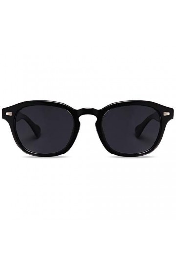 TSEBAN Rétro Lunettes De Soleil Homme Femme Polarisées Rond Protection UV 400 Acétate Cadre