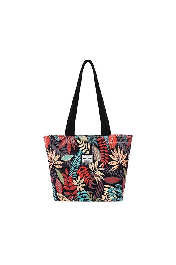 HAWEE Mode Femme Sac à Bandoulière avec Zip Grande Capacité Sac Dépaule Imperméable Léger Sac Fourre-Tout Loisir Sac à Provi