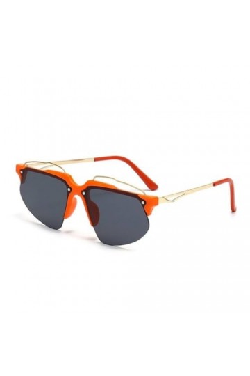 MUTYNE Lunettes de Soleil sans Monture de Mode Femmes Luxe Rétro Lunettes de Soleil carrées Hommes Punk Nuances à la Mode été