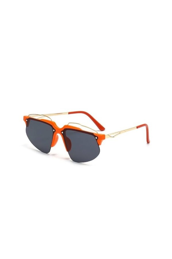 MUTYNE Lunettes de Soleil sans Monture de Mode Femmes Luxe Rétro Lunettes de Soleil carrées Hommes Punk Nuances à la Mode été