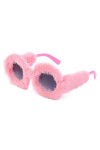Femmes en Peluche Plein Cadre Lunettes de Soleil Hommes Lunettes décoratives Hiver Thermique Fluffy Lunettes Lunettes de fête