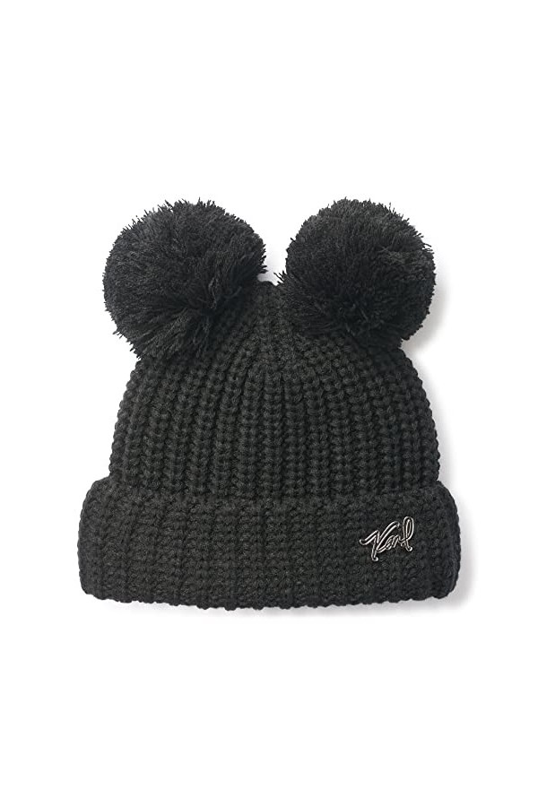 KARL LAGERFELD L2KH4396-BLK-taille Unique Chapeau pour Temps Froid, Noir, Taille Femme