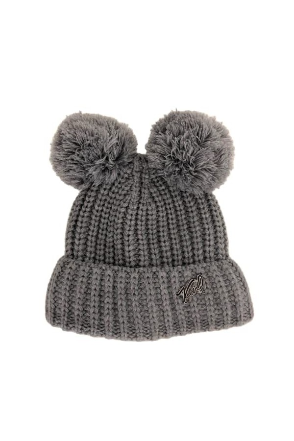 KARL LAGERFELD L2KH4396-BLK-taille Unique Chapeau pour Temps Froid, Noir, Taille Femme