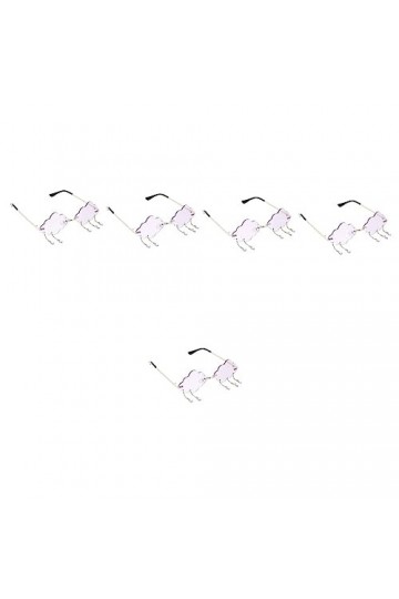 SOIMISS 5 Pièces Des Lunettes De Soleil Lunettes De Soleil Femme Lunettes Sans Monture Irrégulières Jolies Lunettes De Soleil