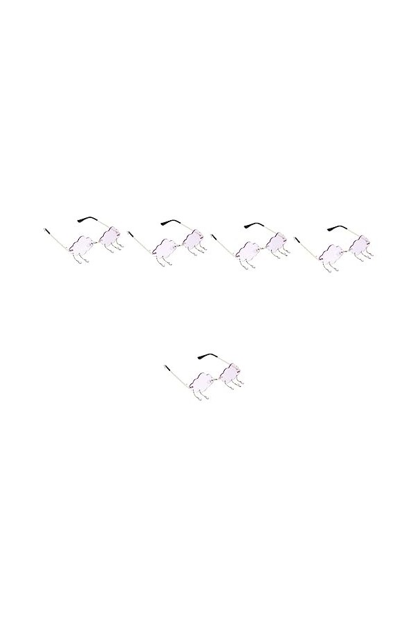 SOIMISS 5 Pièces Des Lunettes De Soleil Lunettes De Soleil Femme Lunettes Sans Monture Irrégulières Jolies Lunettes De Soleil