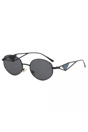 PETOLY Lunettes De Soleil Femme Sunglasses Lunettes Fête Lunettes De Soleil Ovales À La Mode Noir