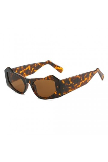 HPIRME Lunettes de soleil œil de chat pour femmes, petite monture irrégulière, lunettes de soleil punk, lunettes de plage dé