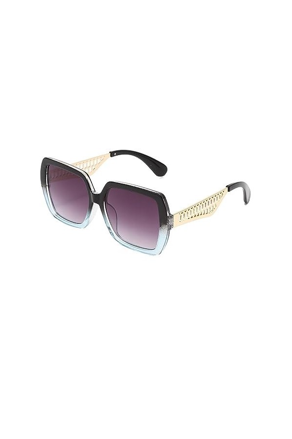 MUTYNE Mode carré lunettes de soleil femmes luxe noir lunettes de soleil cadre hommes été anti-UV lunettes de soleil rétro UV