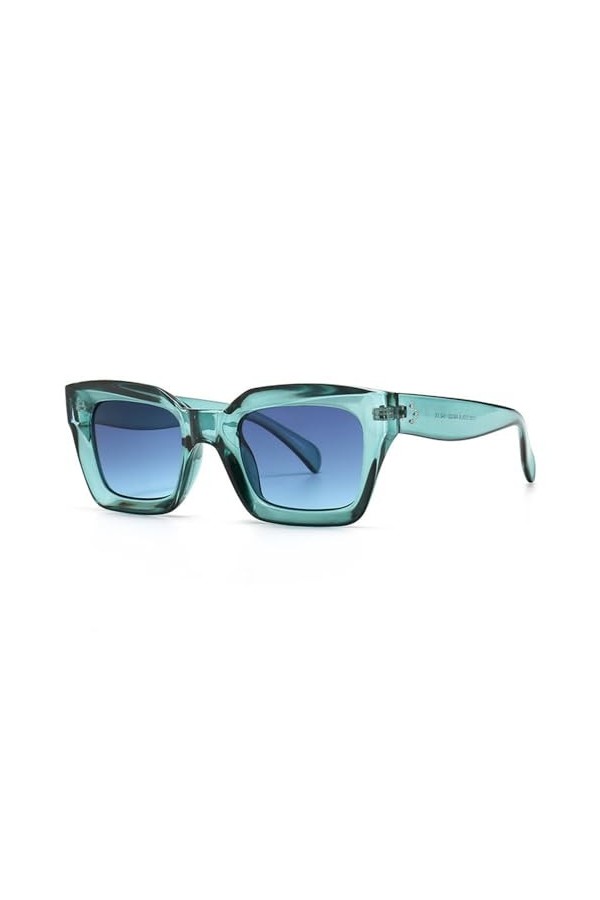Lunettes de Soleil Oeil de Chat Femmes Rétro Carré Bleu Violet Lunettes Femme Ongles Lunettes de Soleil Nuances UV400 Hommes,