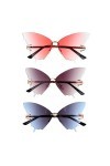 SOIMISS 3 Pièces Lunettes De Soleil Papillon Lunettes Sans Monture Ondulées Lunettes Disco Femme Lunettes De Soleil Tendance 