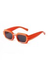 Vintage Orange Cadre épais Rectangle Lunettes de soleil Femmes Hommes Trendy Hiphop Square Lunettes de soleil, c4, taille uni