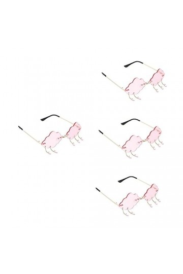 GALPADA 5 Pièces Des Lunettes De Soleil Lunettes Transparentes Sans Monture Lunettes De Soleil De Mode Pour Femmes Lunettes D