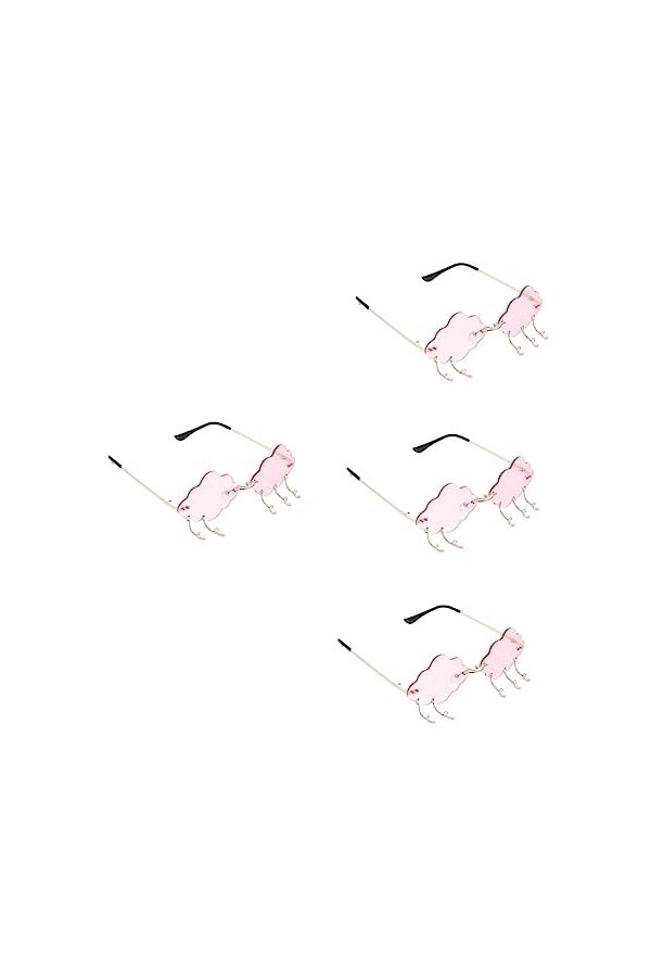 GALPADA 5 Pièces Des Lunettes De Soleil Lunettes Transparentes Sans Monture Lunettes De Soleil De Mode Pour Femmes Lunettes D