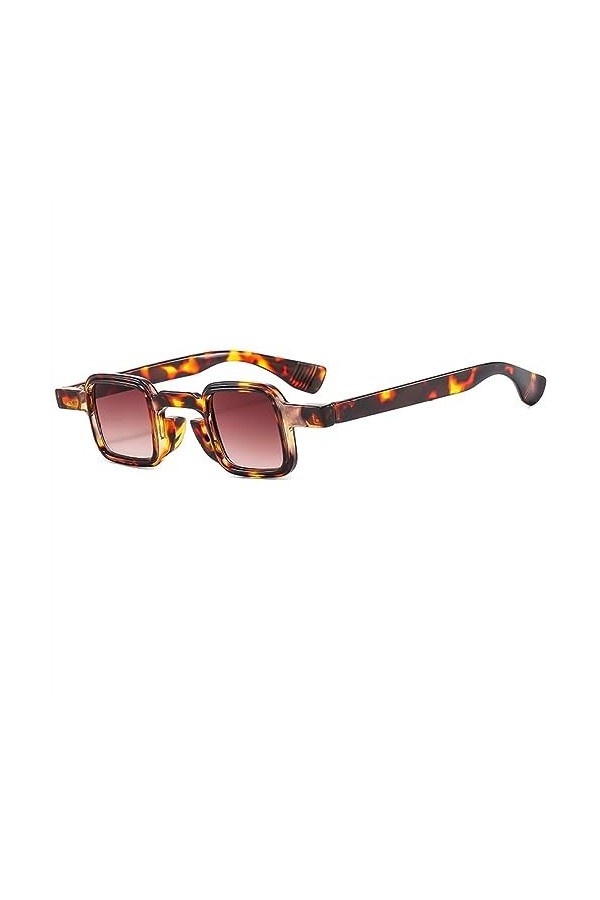 HPIRME Petites lunettes de soleil carrées femmes rétro punk nuances UV400 hommes clair océan lentille rivets lunettes de sole