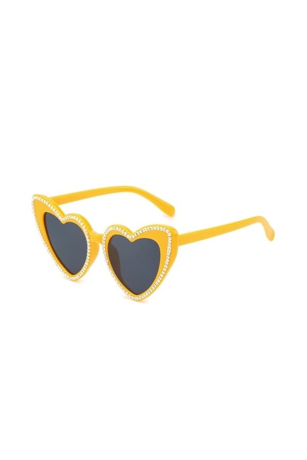 Lunettes De Soleil De Bal À La Mode Lunettes De Soleil Dextérieur for Femmes en Forme De Coeur Color : E, Size : 1